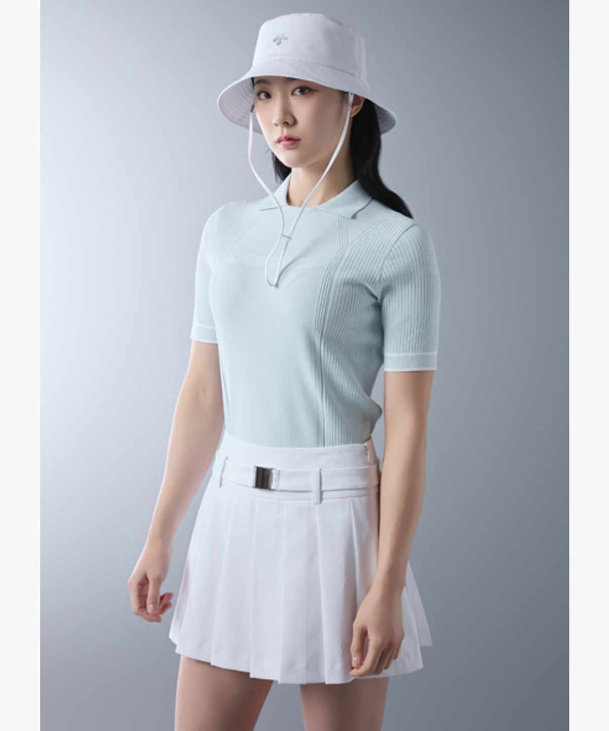 데상트 골프(DESCENTE GOLF) 여성 반팔 스웨터 (DQ12WFKP32)