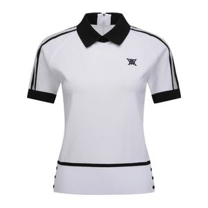 WOMEN SM MESH PATCH SHORT SLEEVE SWEATER_WH