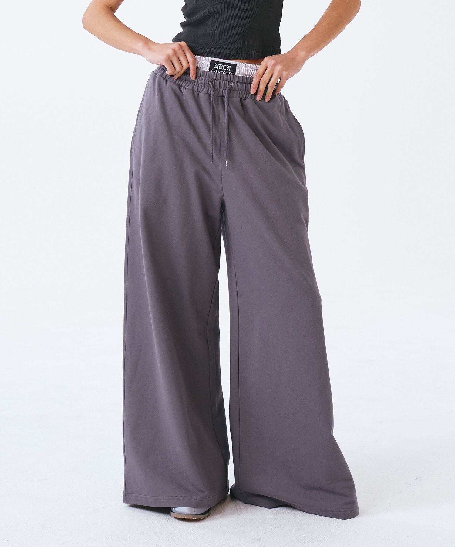 HDEX ■ Women's Double Waist Sweatpants MUSINSA | HDEX Women's Double Waist Sweatpants (Charcoal)