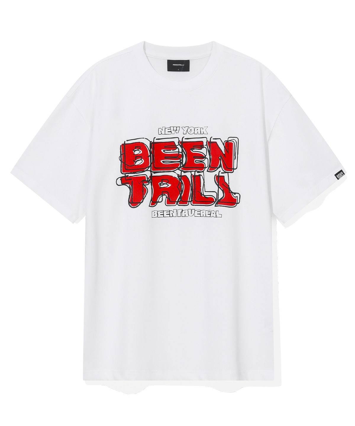 빈트릴(BEENTRILL) BNY 빈티지 로고 티셔츠(화이트)