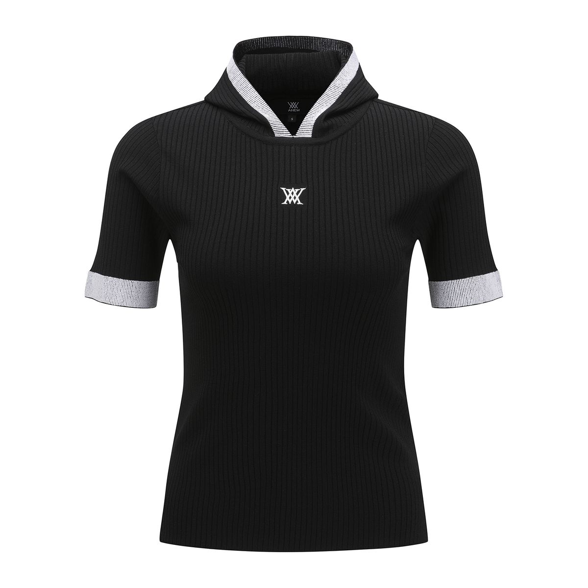 어뉴골프(ANEW GOLF) WOMEN SM HOODY SHORT SLEEVE SWEATER_BK