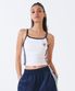 우먼스 시그니처 스포티 라인 브라탑 (White)