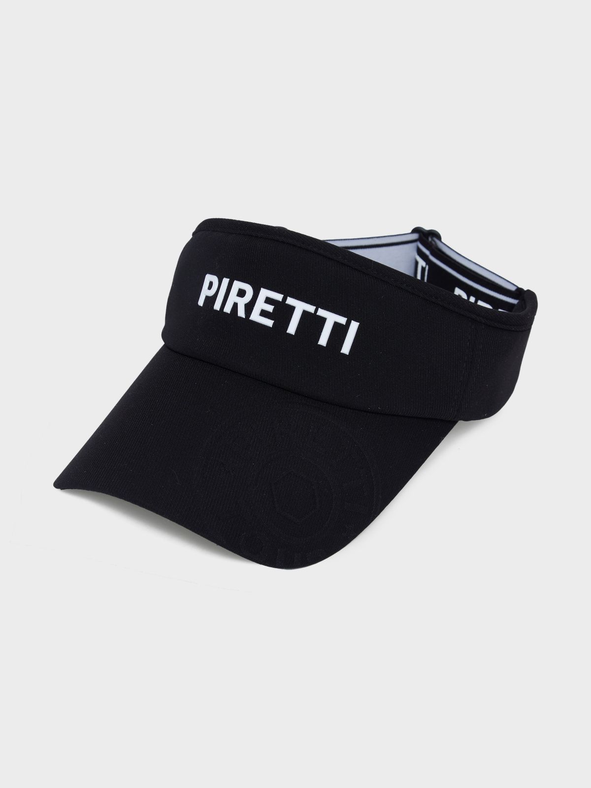 피레티(PIRETTI) (공용)불박로고챙 밴딩 바이저_Black