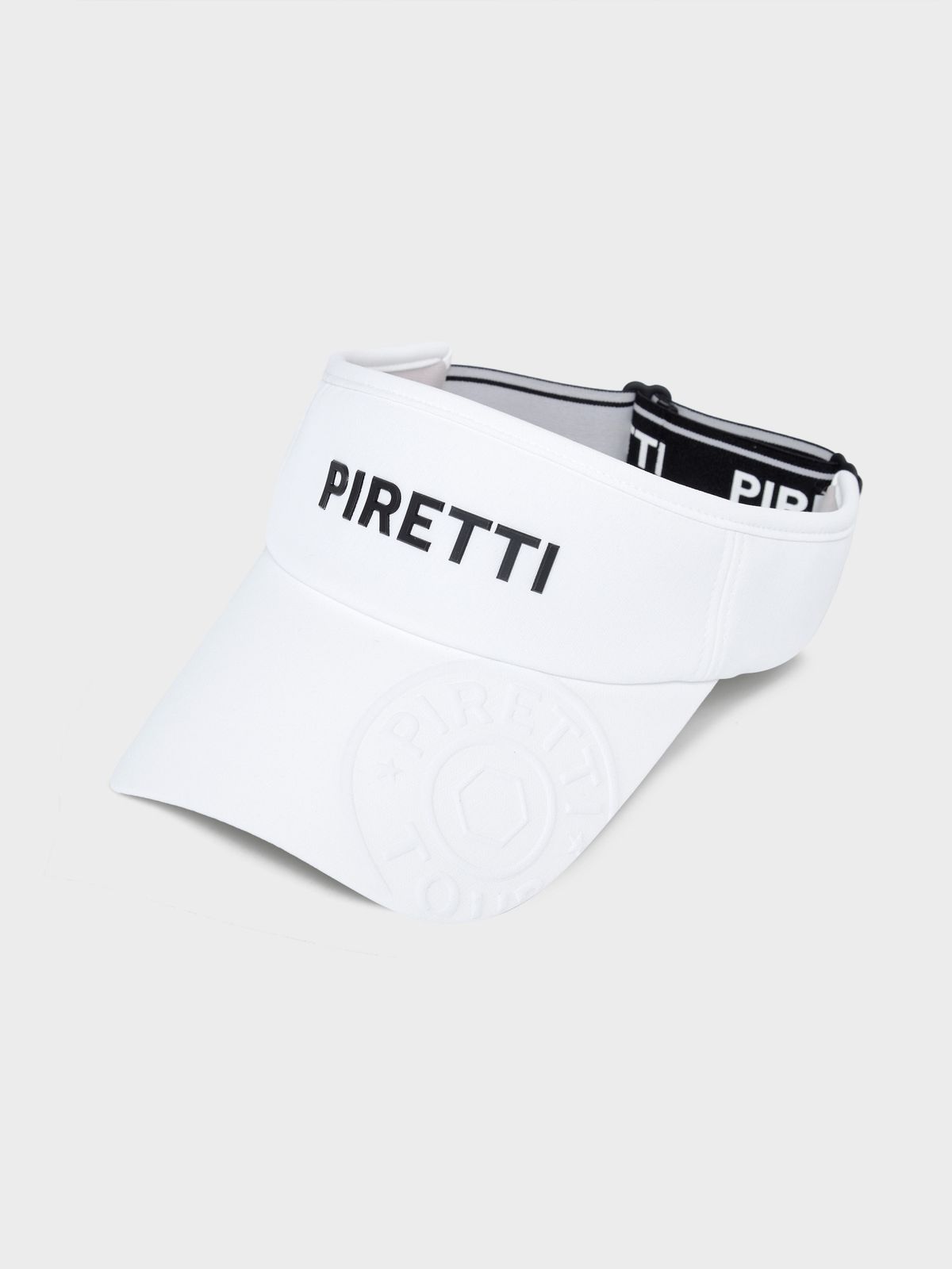 피레티(PIRETTI) (공용)불박로고챙 밴딩 바이저_White
