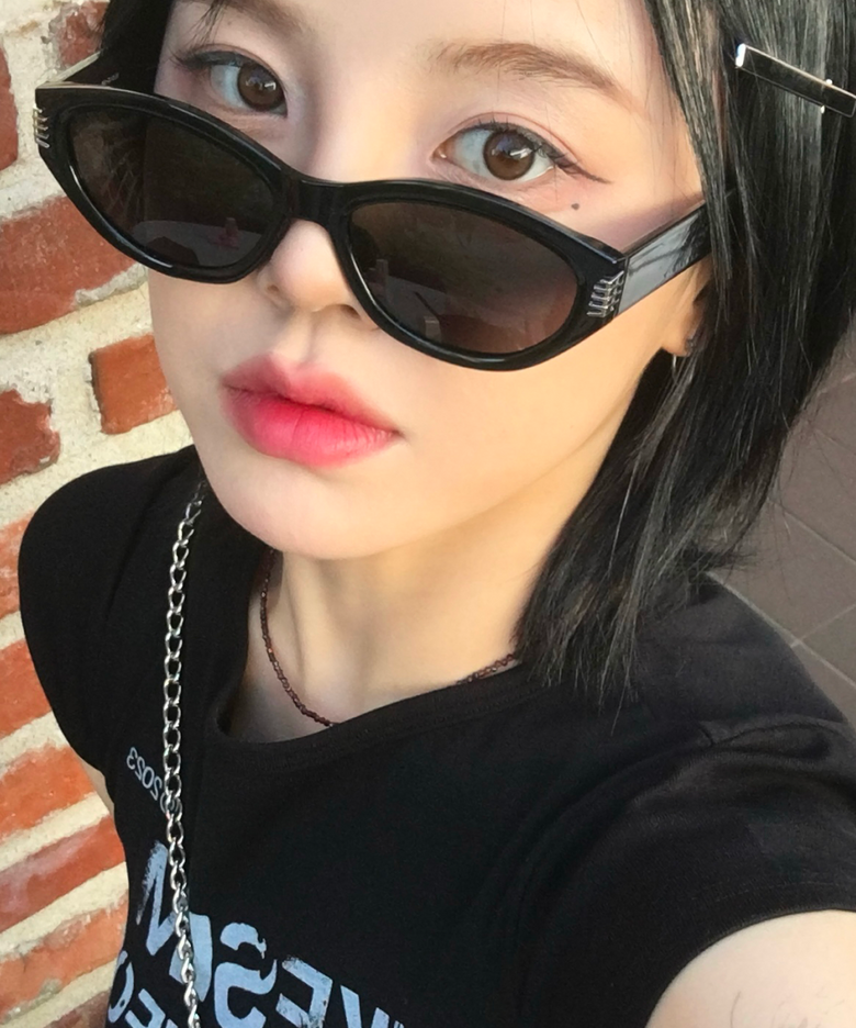 [X standard] 오벌 선글라스 블랙