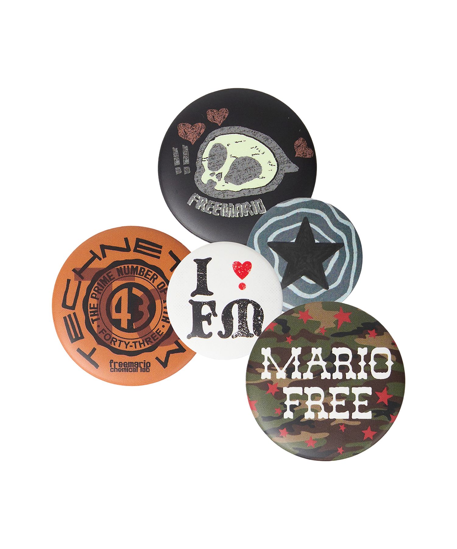 MUSINSA公式 | FREEMARIO FMO マルチグラフィックピンバッジ [MIX]