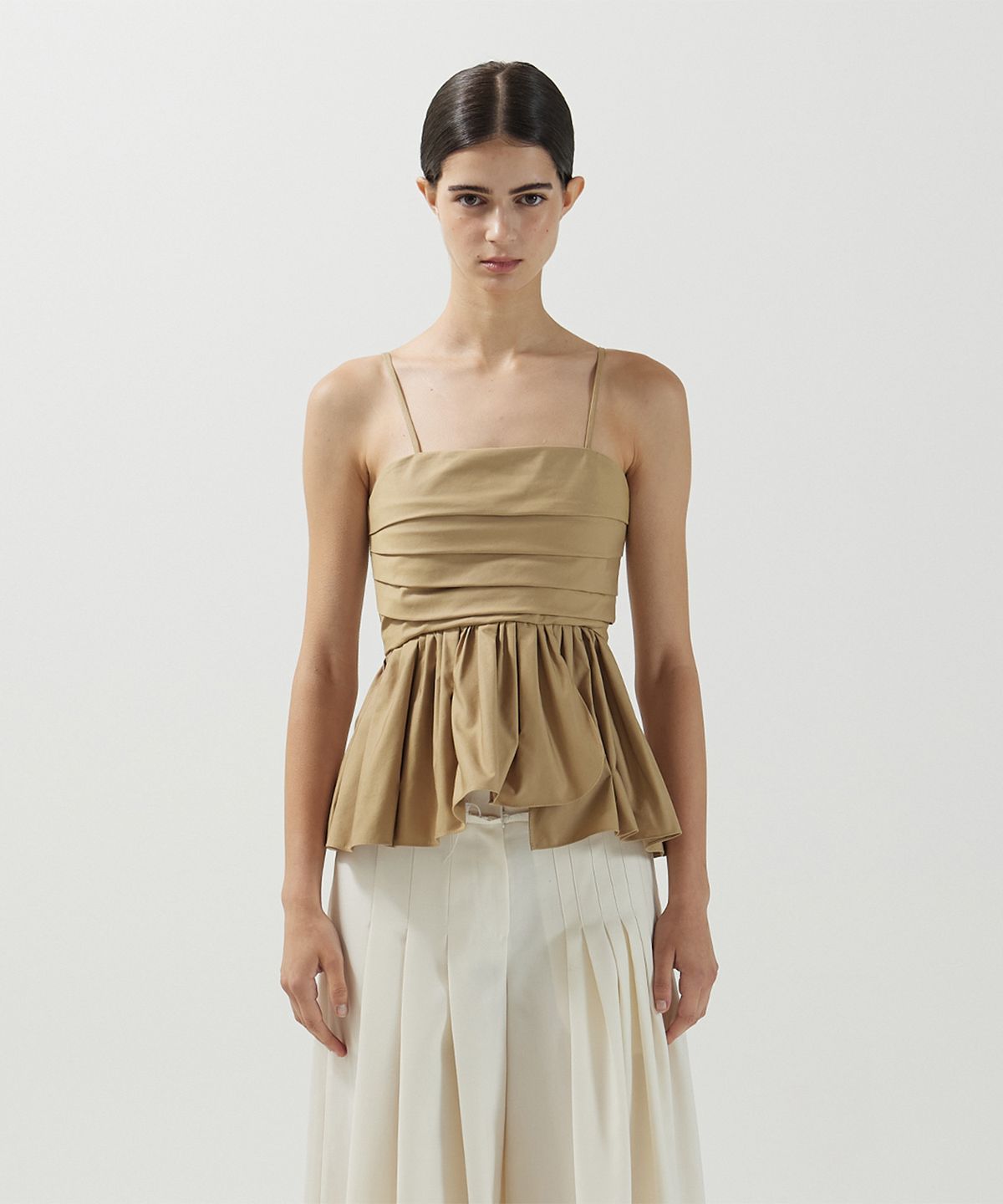 므아므(MMAM) Strap pleated bustier