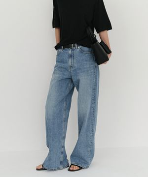 WIDE DENIM PANTS (BLUE)