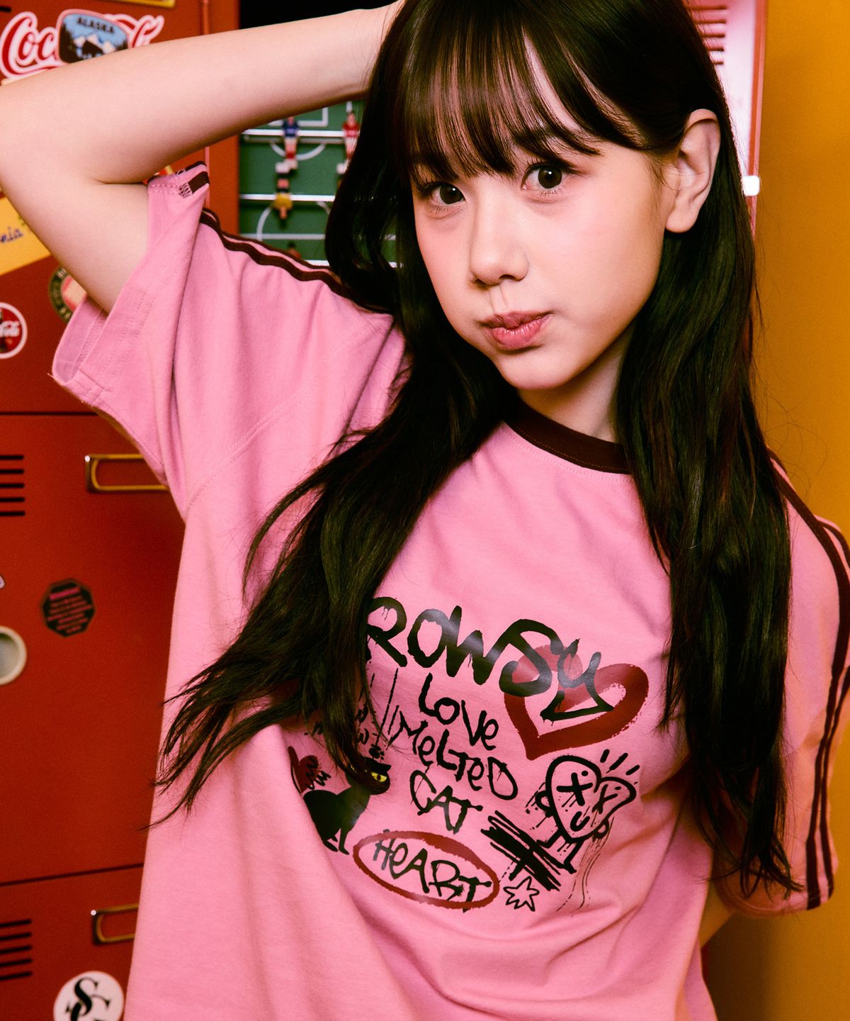 드로우시(DROWSY) DW 드로우시캣 트랙 반팔티셔츠 5Color