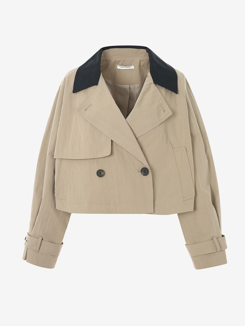 COLORATION-COLLAR HALF TRENCH COAT_YB3BBN3