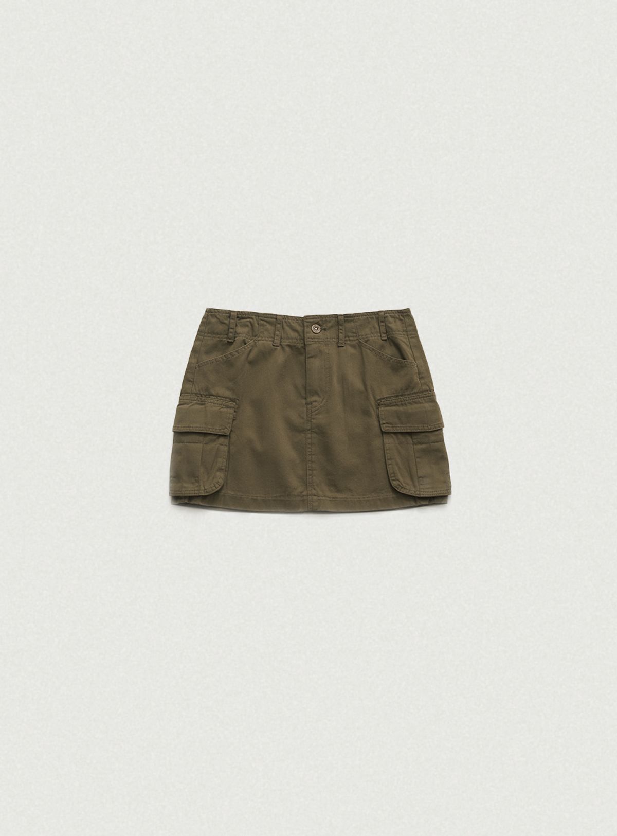 더바넷(THEBARNNET) Heather Cargo Mini Skirt_Khaki