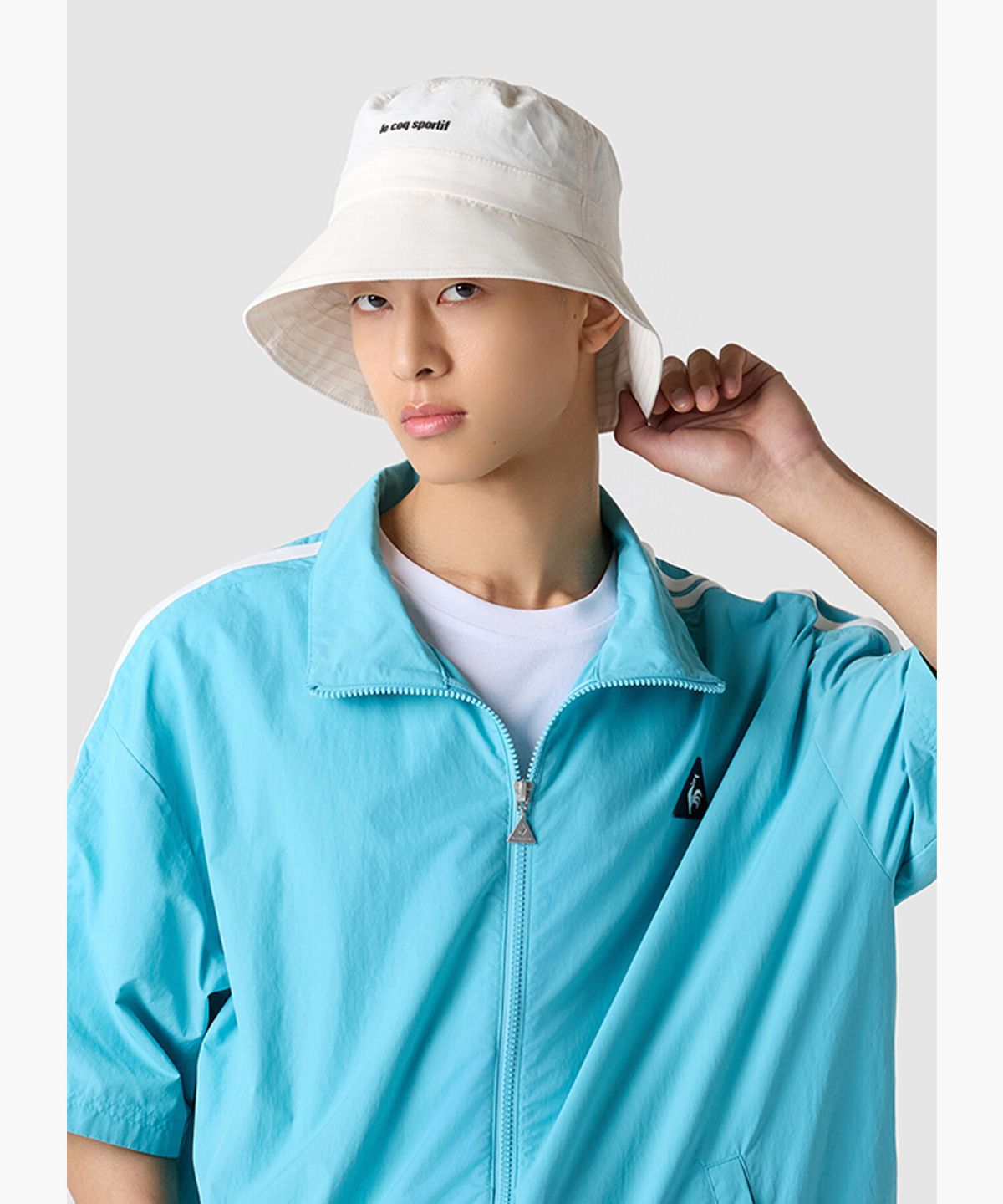 르꼬끄(LECOQ) 경량 나일론 버킷햇 - 베이지(QQ123ACP22)