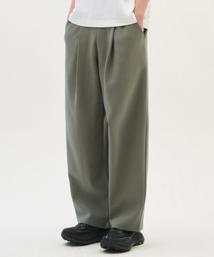 Deep One Tuck Sweat Pants [Sage Green]