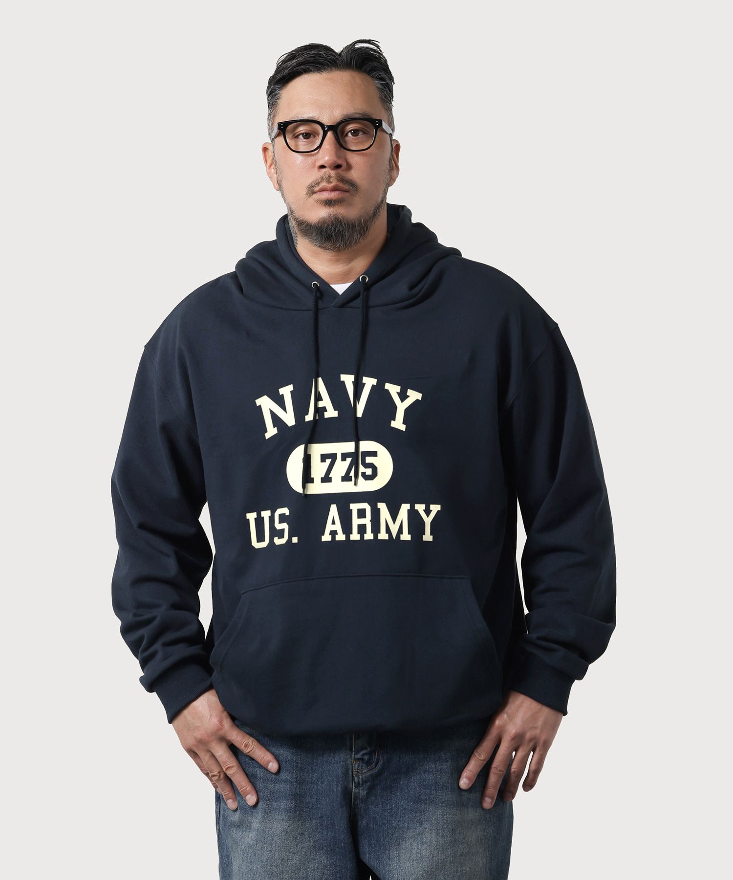 激稀少パーカー/OUTO/NAVY/SIZE・L/2/TOM MUSINSA公式 | RUGGED HOUSE NAVY 1775 US ARMY フードパーカー ネイビー