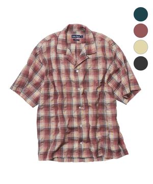 빈티지 체크 반팔 셔츠