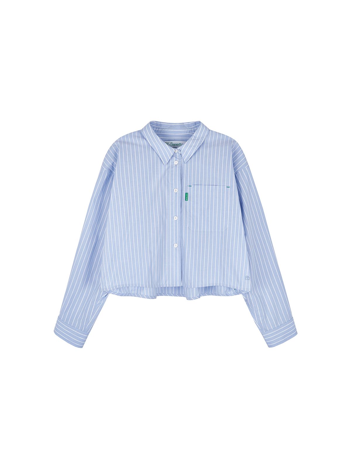 비플랫 베네통(Bb' BENETTON) 크롭셔츠 (Sky Blue)