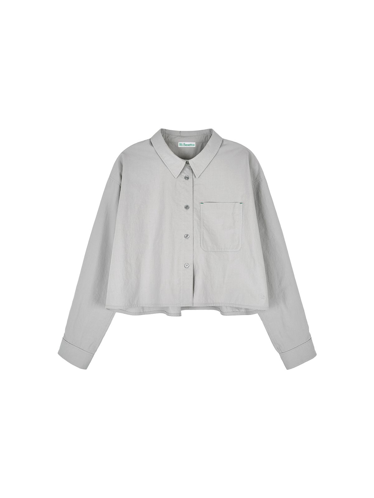 비플랫 베네통(Bb' BENETTON) 크롭셔츠 (Grey)