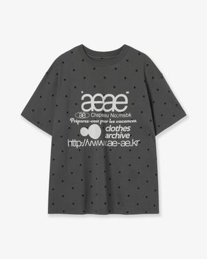 WEB LOGO DOT T-SHIRTS [CHARCOAL]