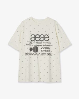 WEB LOGO DOT T-SHIRTS [CREAM]
