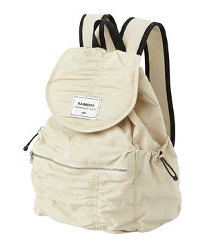 프론트 플랩 셔링 미니 백팩_베이지