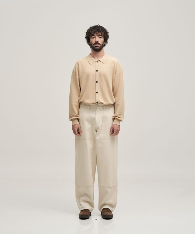 Carpenter Denim Work Pants (Ecru)