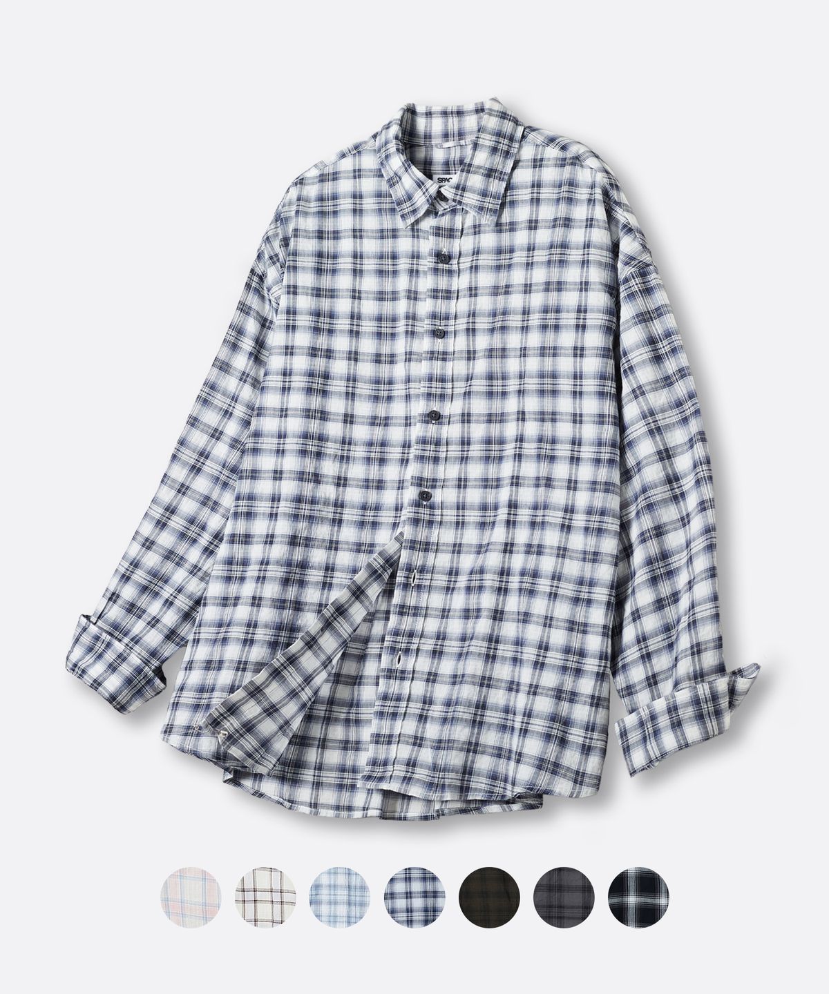 스파오(SPAO) 체크 긴팔 셔츠_SPYWF37C52