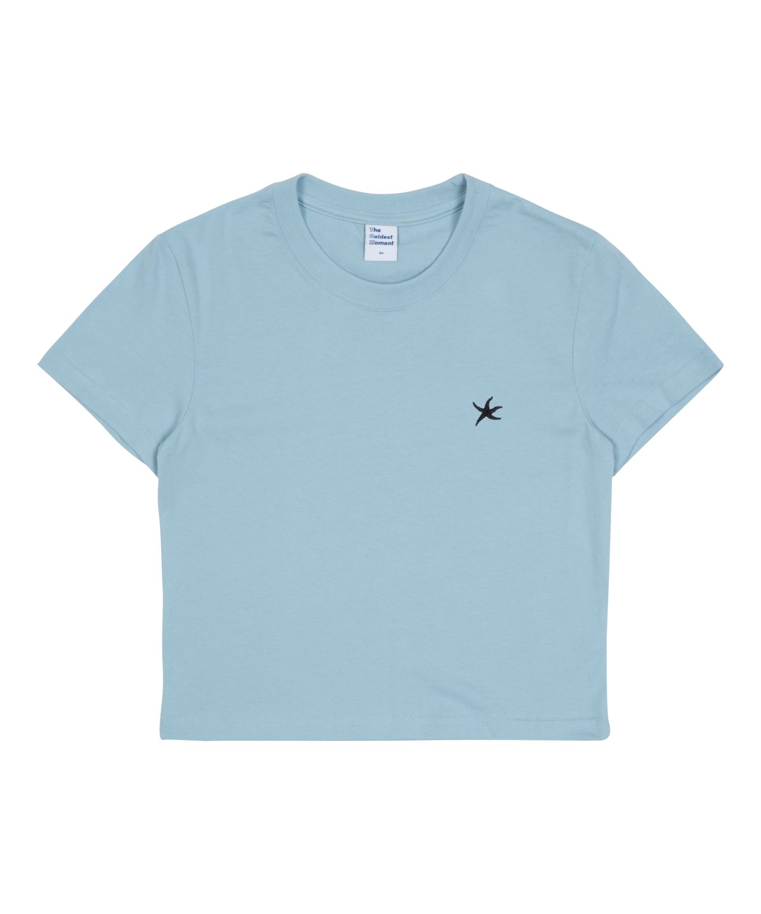 Tシャツ・カットソー THE COLDEST MOMENT TCM blur logo T sky blue MUSINSA公式 | THE COLDEST MOMENT (w) TCM mini logo crop T