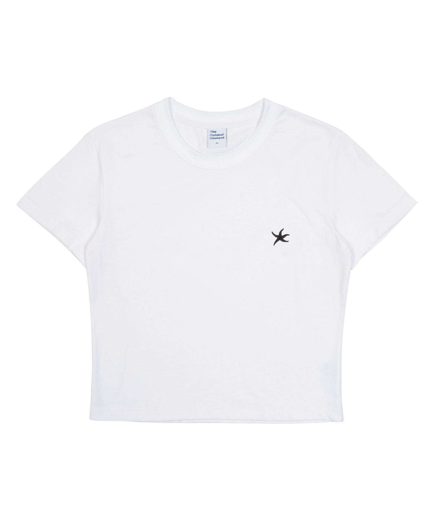 MUSINSA | THE COLDEST MOMENT (w) TCM mini logo crop T (white)