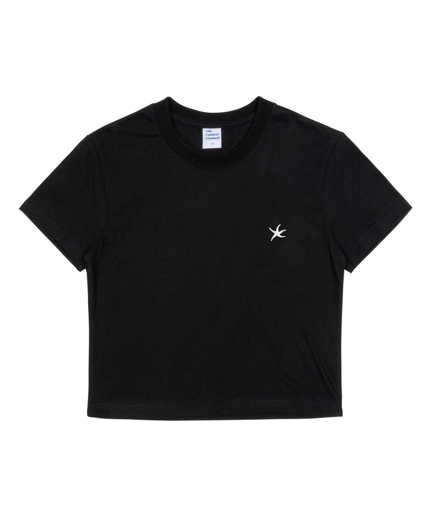 Tシャツ・カットソー THE COLDEST MOMENT TCM melanine T black MUSINSA | THE COLDEST MOMENT (w) TCM mini logo crop T (black)