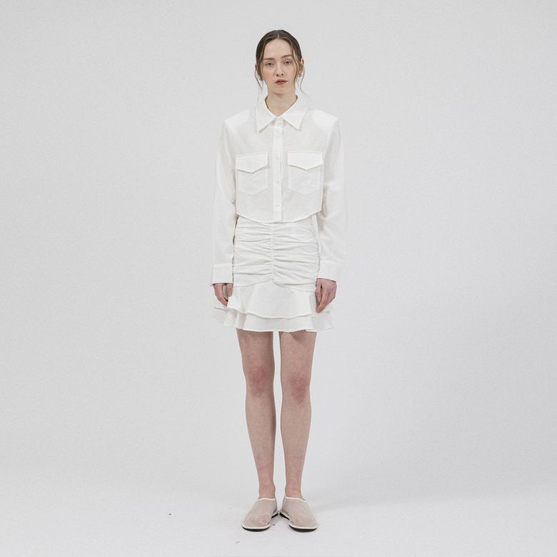WD_Literary blouse and skirt set_WHITE