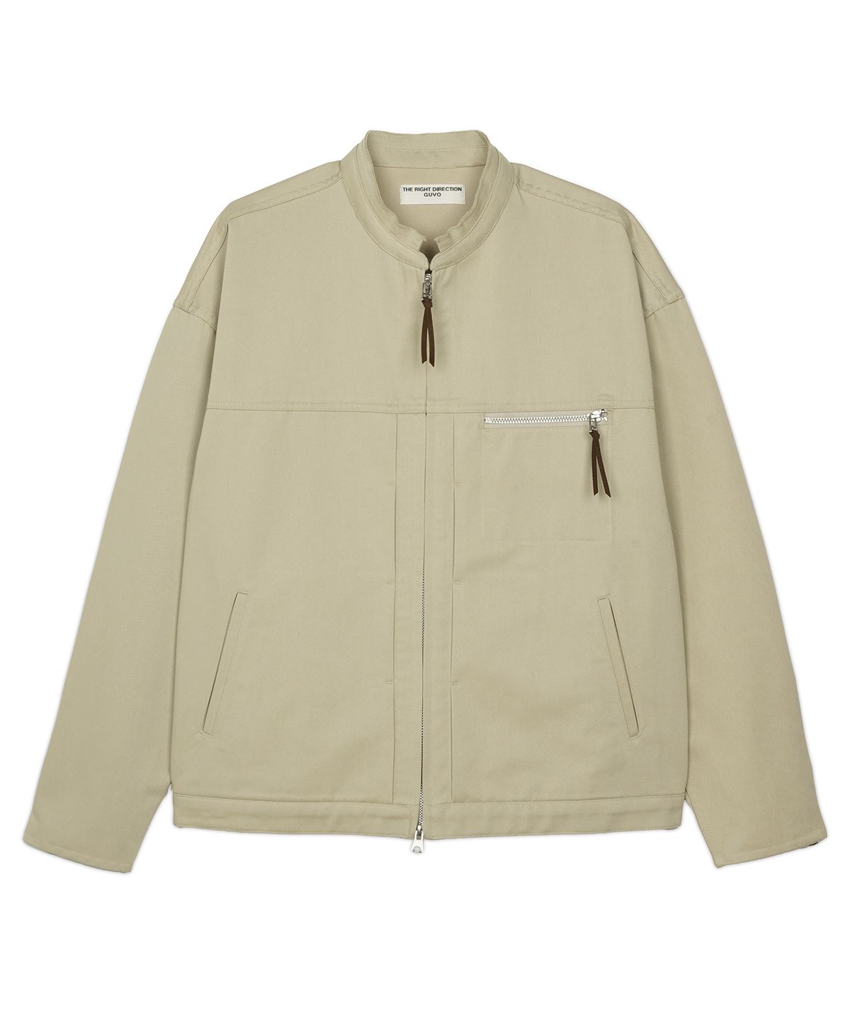 구보(GUVO) Rough neck sports jacket, beige