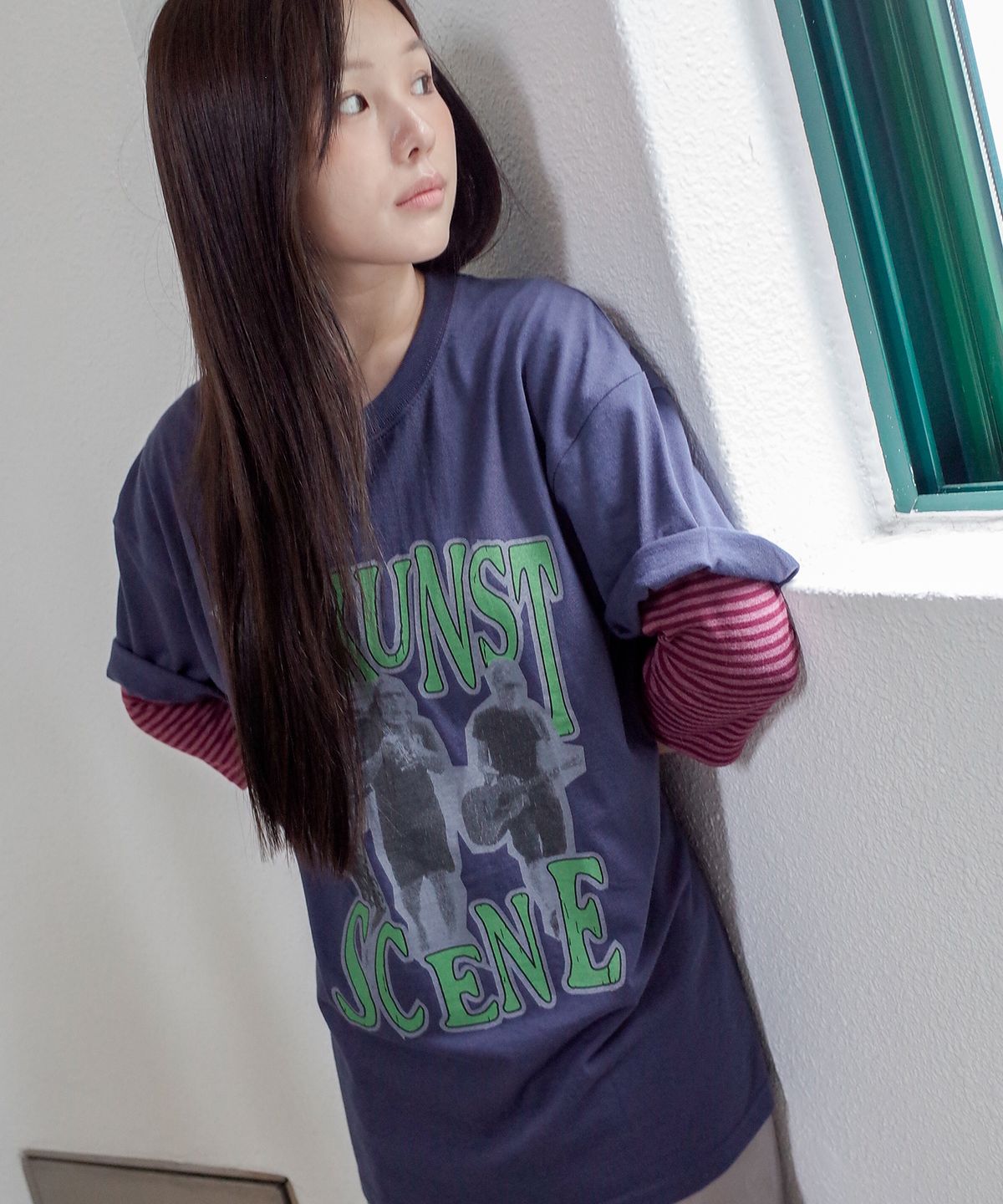 이스트쿤스트(ISTKUNST) SCENE BAND TEE_NAVY(IK2EMMT510A)