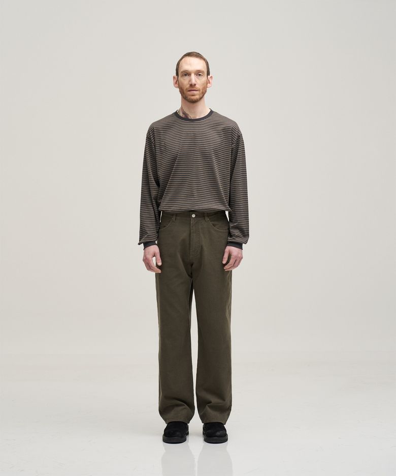 Kurt Light Corduroy Pants (Olive Gray)