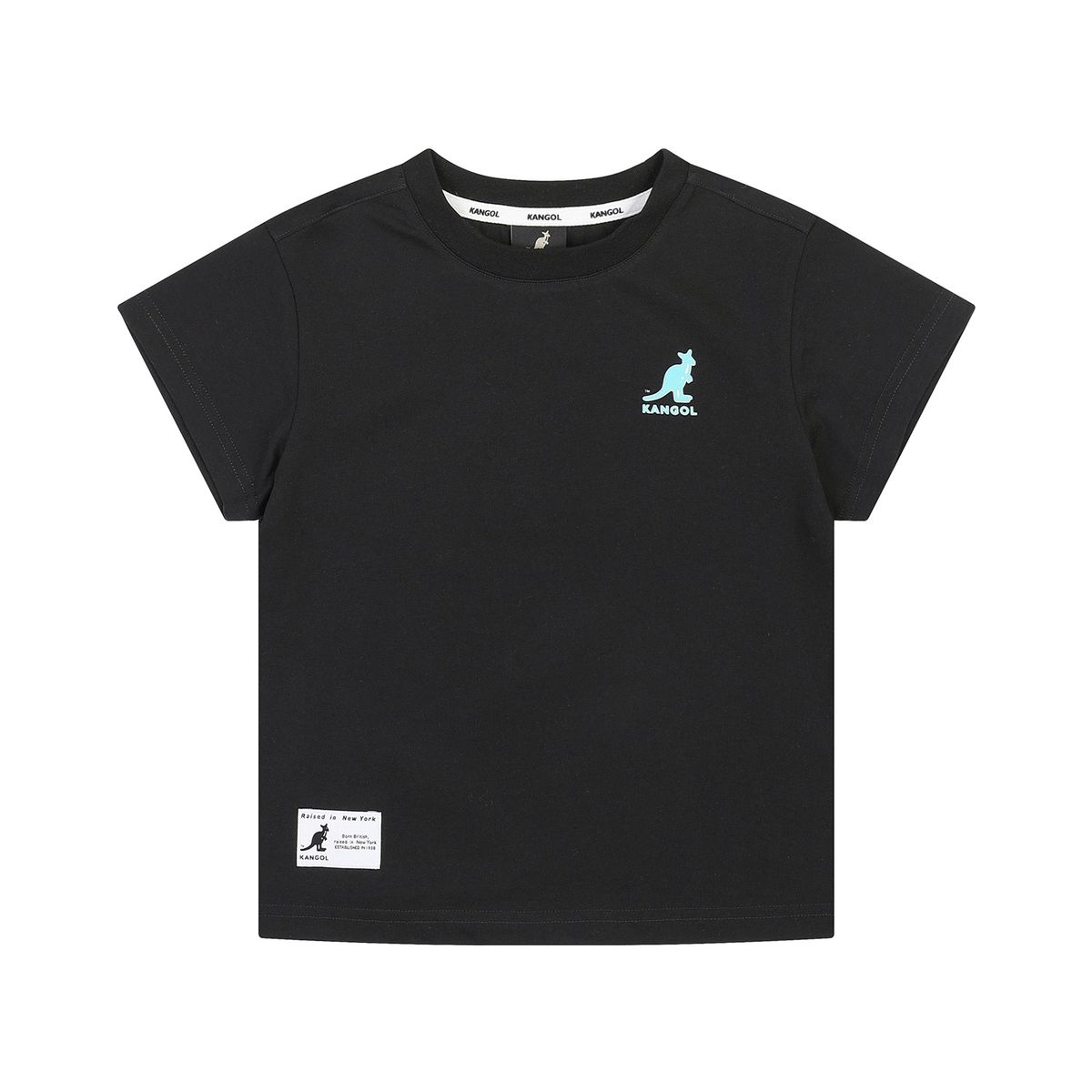 캉골키즈(KANGOL KIDS) 백 캥거루 그래픽 프린트 쿨맥스 티셔츠 RB 0202 블랙