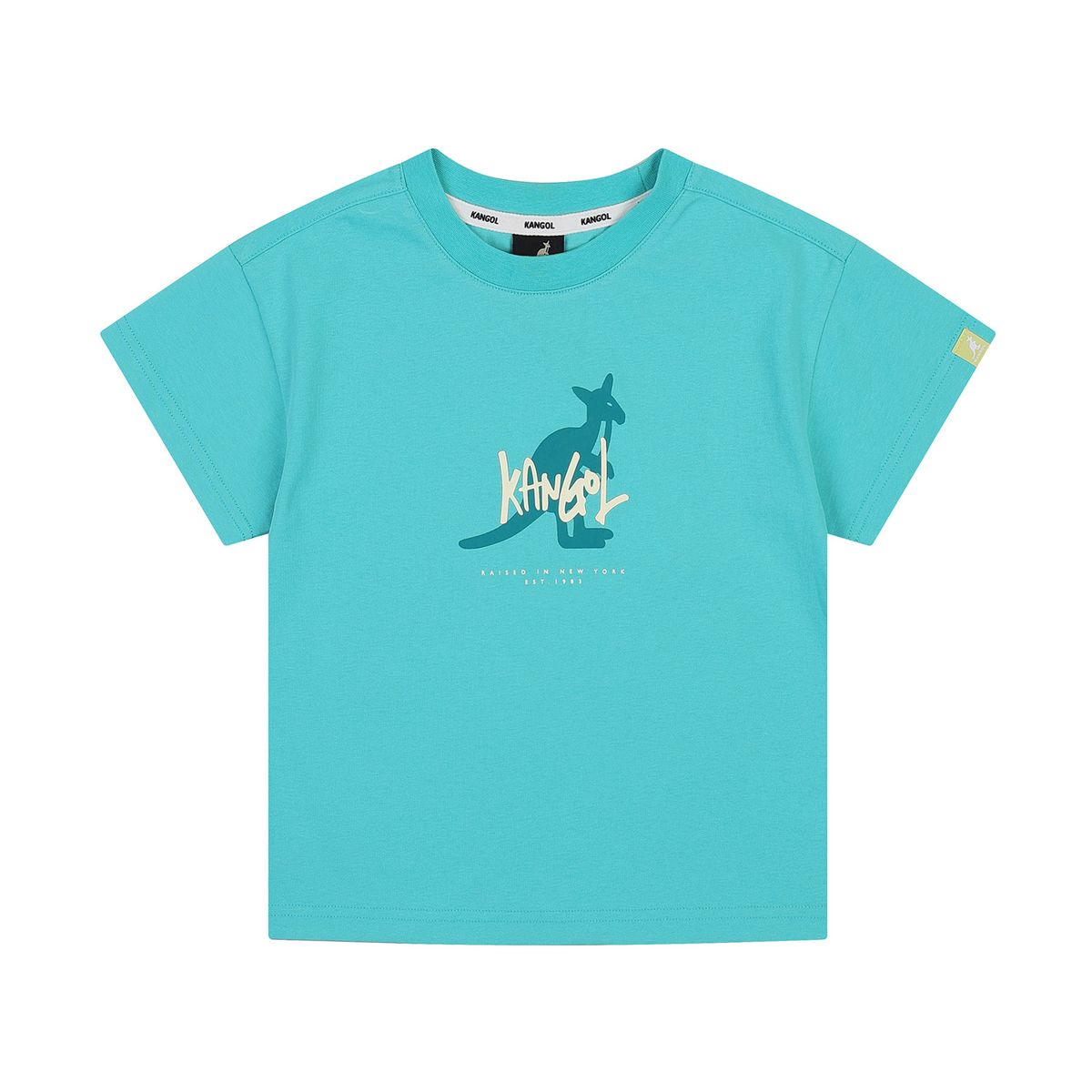 캉골키즈(KANGOL KIDS) 뉴 캥거루 그래픽 쿨맥스 티셔츠 RB 0205 그린