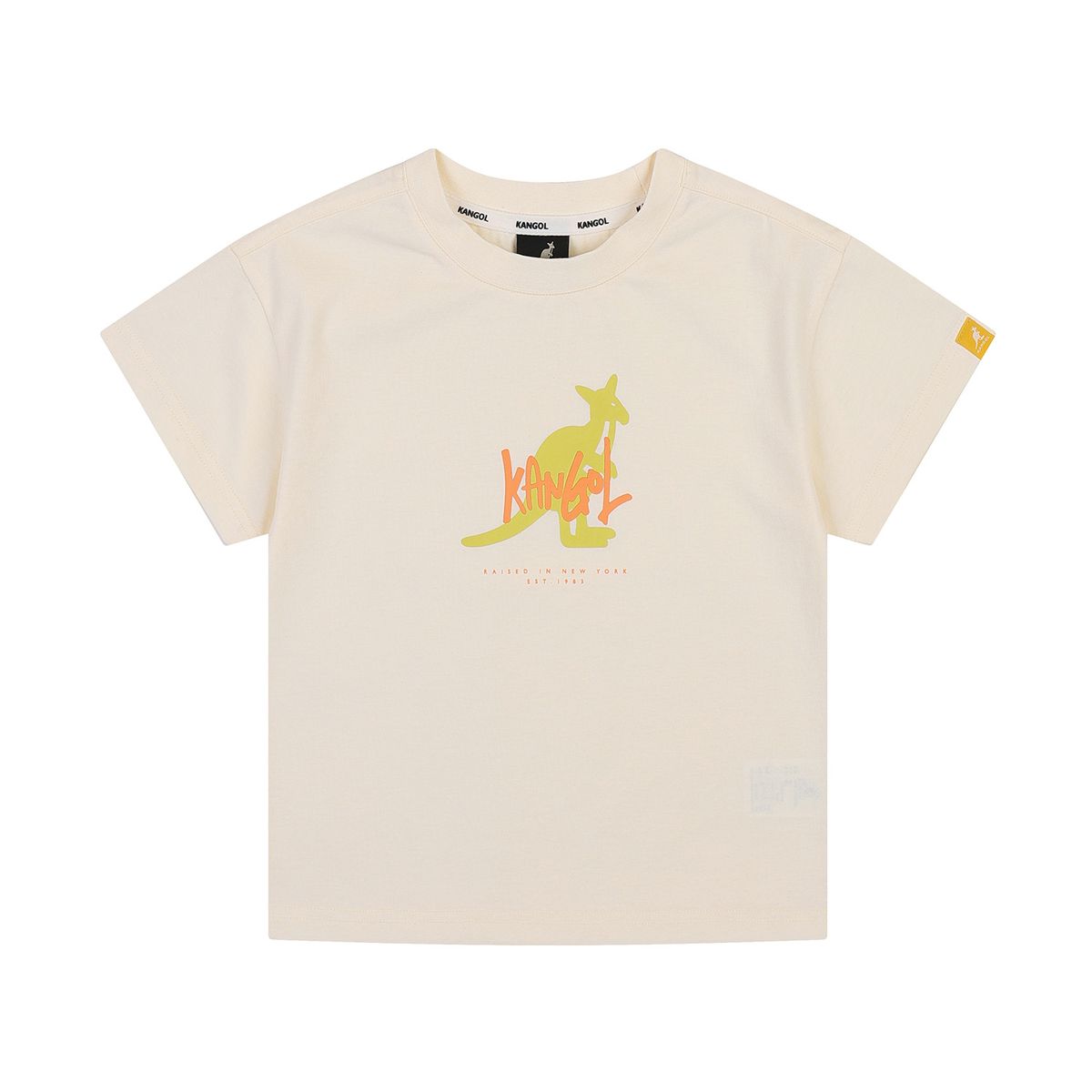 캉골키즈(KANGOL KIDS) 뉴 캥거루 그래픽 쿨맥스 티셔츠 RB 0205 아이보리