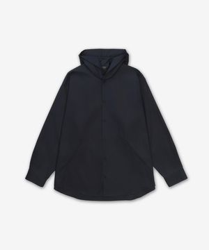 오버사이즈 후드 셔츠 - 블랙 / 814125TNM601055