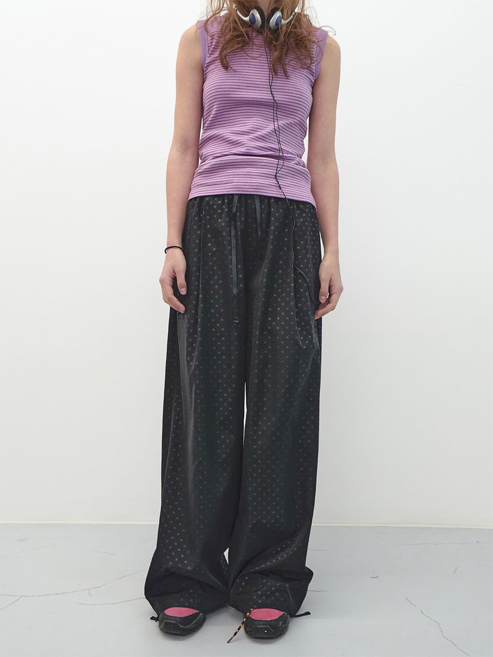 【ENZO BLUES】Dot Two-Way Banding Pants パンツ MUSINSA | ENZO BLUES Dot Two Way Banding Pants (Black)