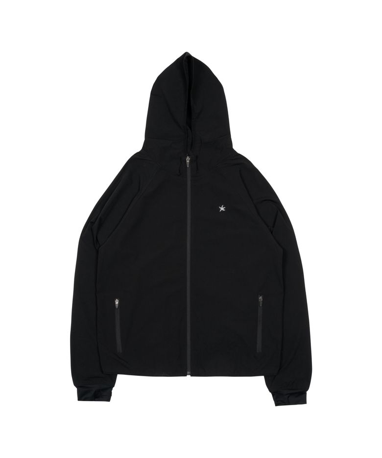 TCM starfish light hooded zip-up (black)