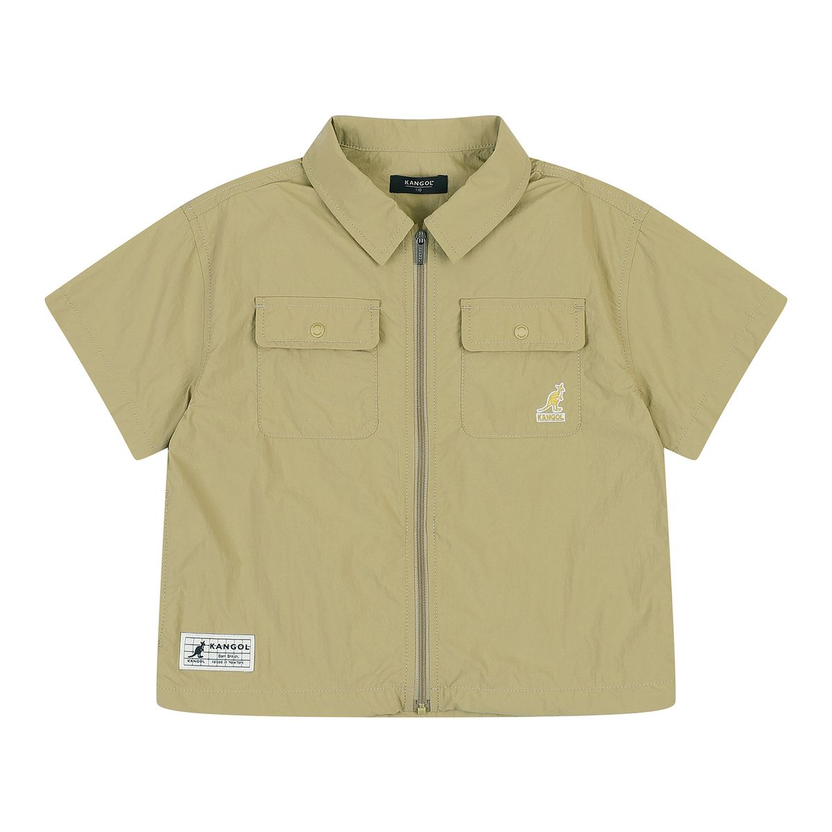 캉골키즈(KANGOL KIDS) 투 포켓 집업 셔킷 RB 0202 베이지