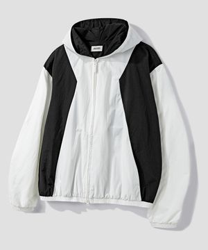 사이드 절개 투톤 윈드 브레이커 [화이트]