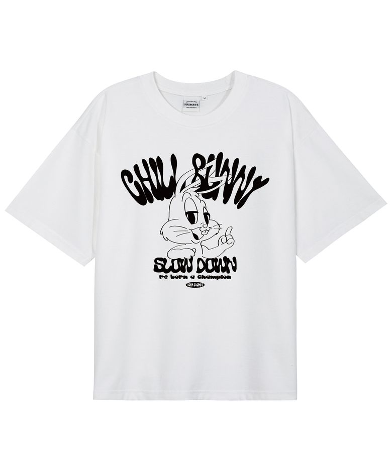 [11 COLORS] CHILL BUNNY 오버핏 반팔티셔츠 B25ST32