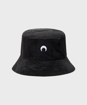 (U) 리사이클드 무아레 버킷 햇 블랙 RECYCLED MOIRE BUCKET HAT BLACK