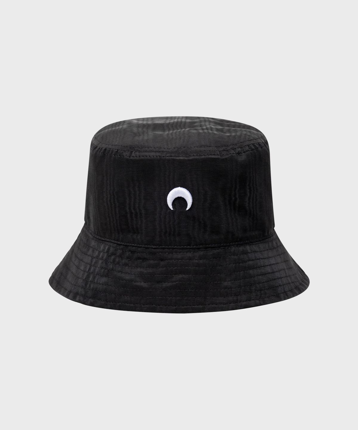 마린 세르(MARINE SERRE) (U) 리사이클드 무아레 버킷 햇 블랙 RECYCLED MOIRE BUCKET HAT BLACK