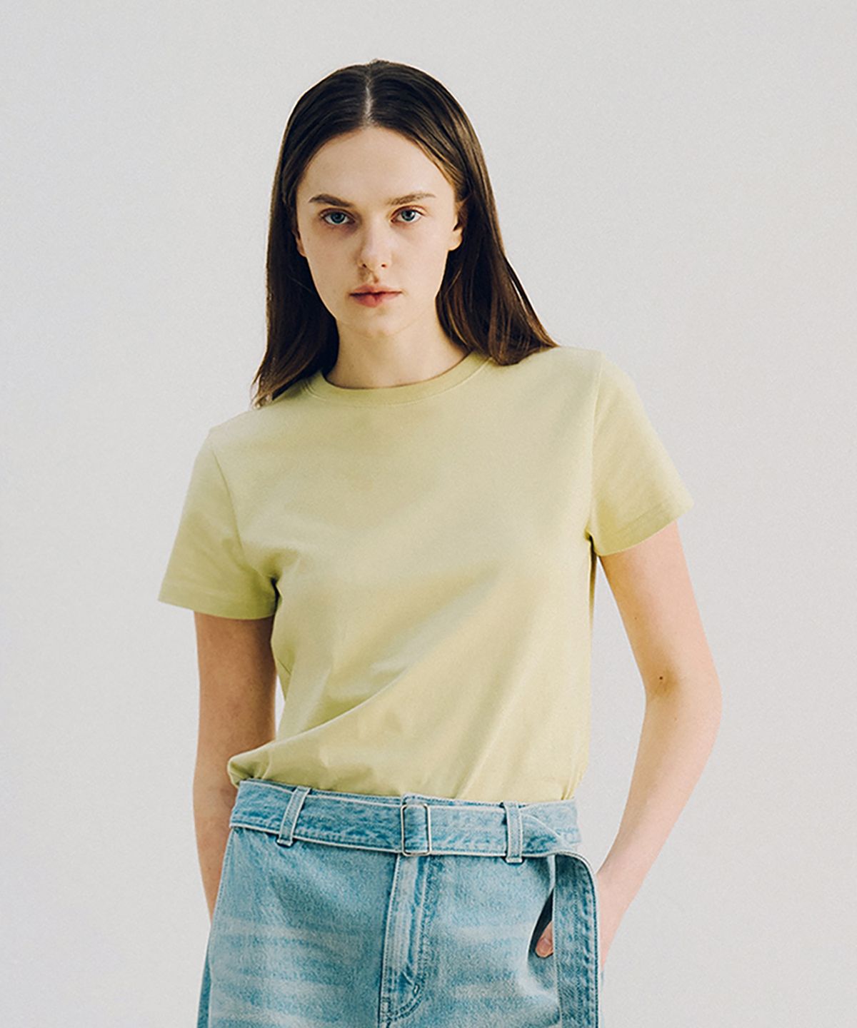 더 새터데이 이브닝 포스트(THE SATURDAY EVENING POST) Supima Cotton Regular Fit T-Shirt_Lime