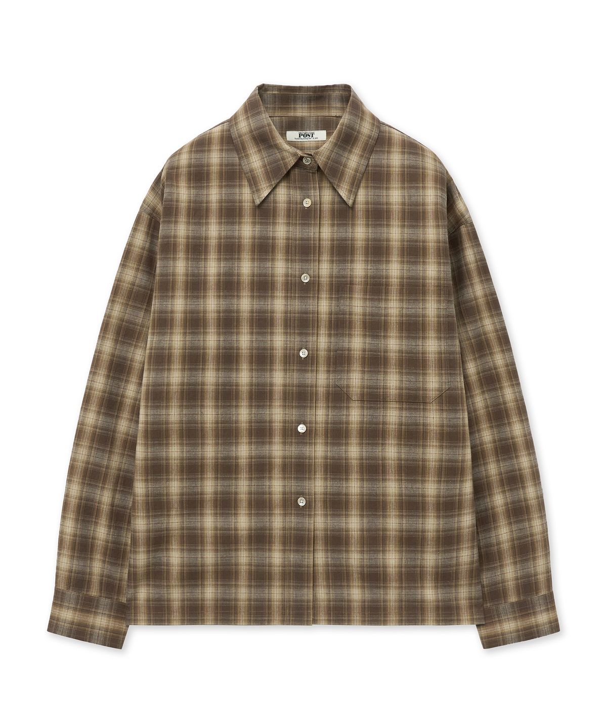 더 새터데이 이브닝 포스트(THE SATURDAY EVENING POST) Vintage Check Shirts_Brown