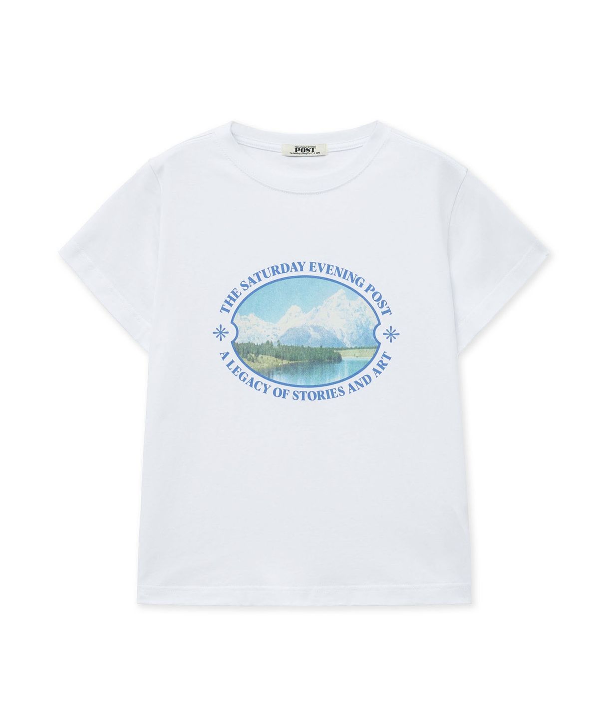 더 새터데이 이브닝 포스트(THE SATURDAY EVENING POST) Oval View T-Shirt_White