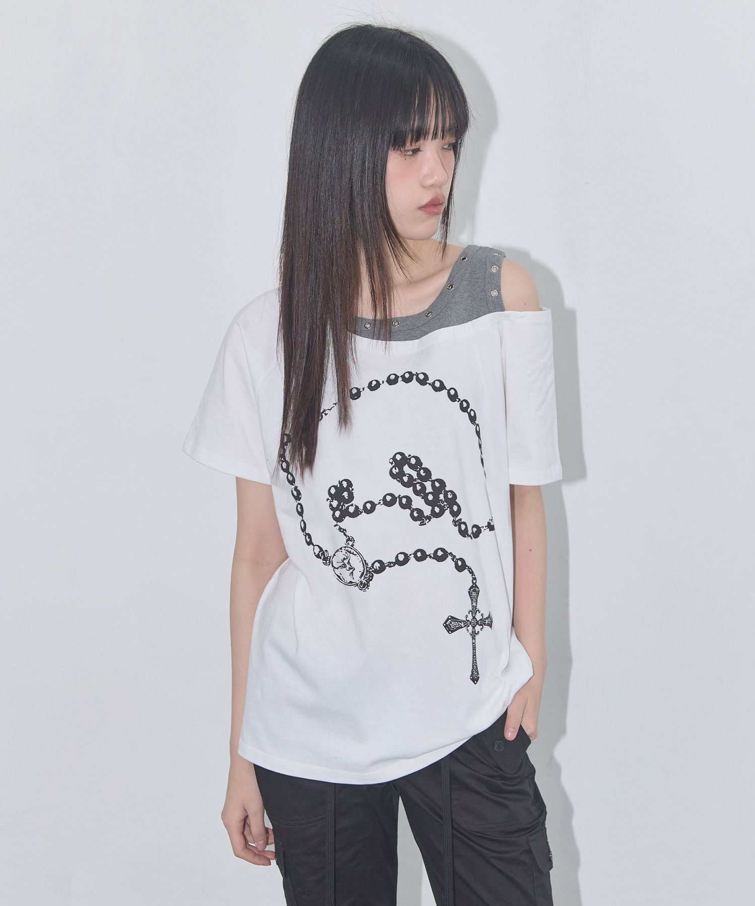 ★FANCY CLUB★ Roger Noyer Tee BLACK F25QB111 F25QB111BK MUSINSA | FANCY CLUB Roger Noyer Tee (WHITE) F25QB111