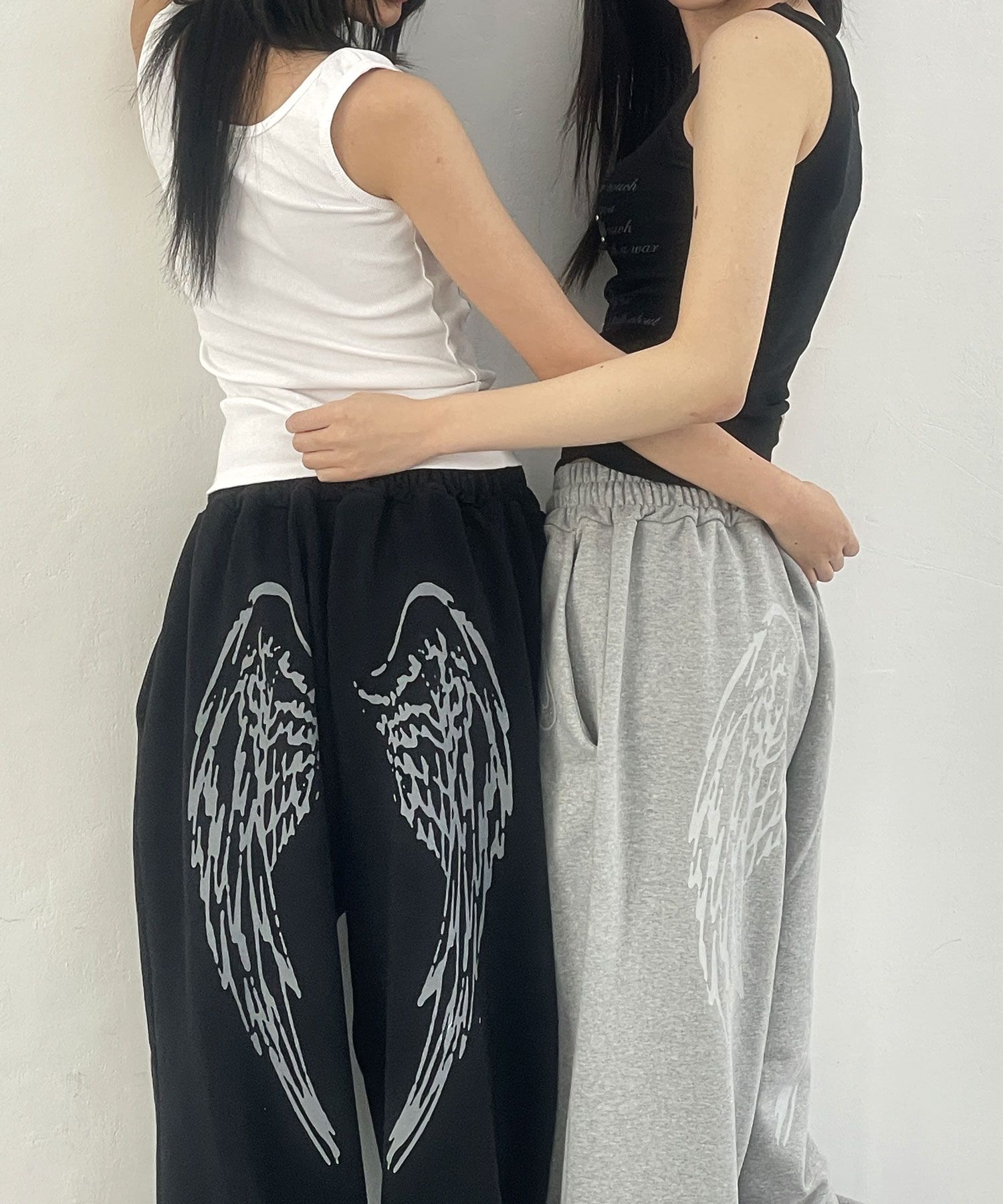 FANCY CLUB_Angel Vintage Sweatpants (BLACK) F25QD819
