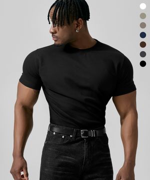 (건조기가능) 시그니처 코튼 머슬핏 하프 슬리브_7color